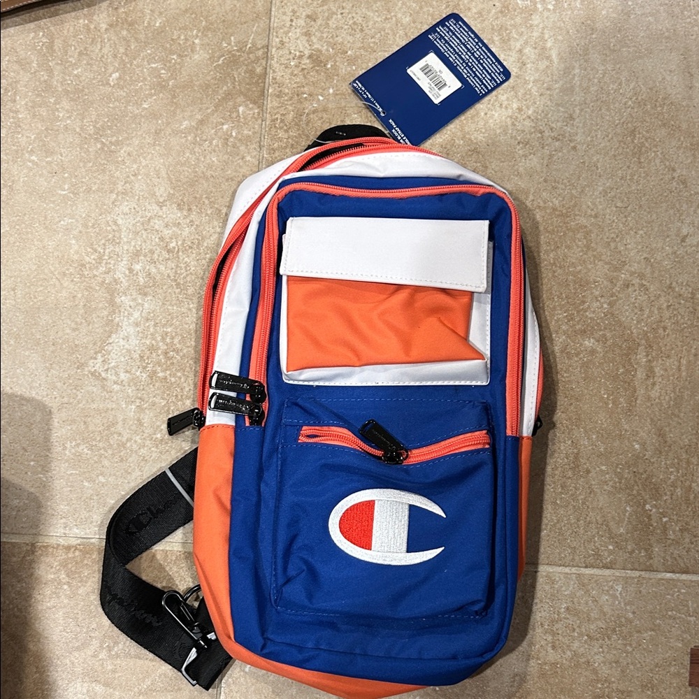 Champion Blue, Orange, and White Men's Backpack